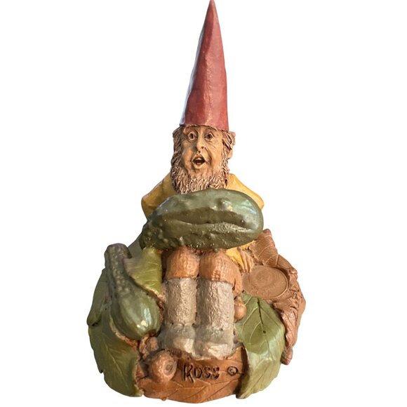 Vintage 3 Tom Clark Gnome Figurines Ross Pepper Luigi 1991 Pecan Resin Estate - Picture 10 of 13